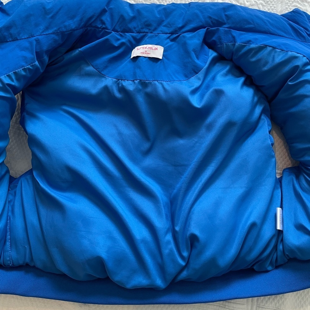 Butter-Melon Cropped Puffer Vest Cobalt/Royal Blue Medium - Picture 7 of 10